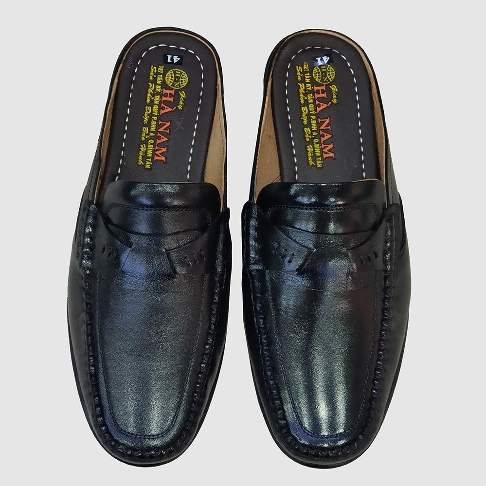 Dép Bít Mũi Nam Da Bò Thật TiTi ĐÔ Cao Cấp GSB20104d