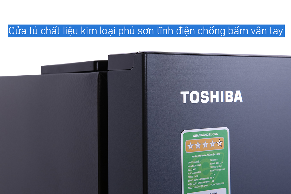 Tủ lạnh Toshiba Inverter 311 lít GR-RT395WE-PMV(06)-MG - GR-RT395WE(06)-MG - Hàng chính hãng - Chỉ giao HCM