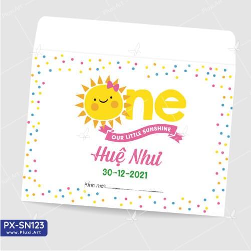 Thiệp thôi nôi – sinh nhật Pluxi Hoạt hình PX_SN123