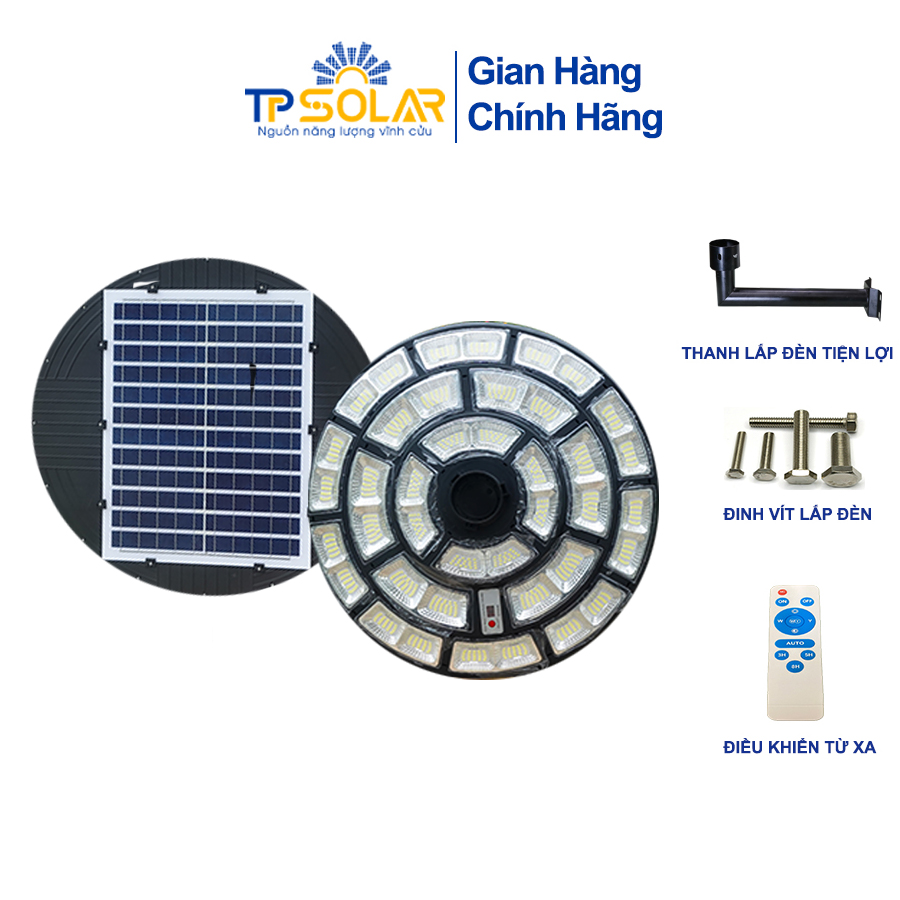 Đèn Sân Vườn Năng Lượng Mặt Trời UFO TP Solar TP-U1000 Công Suất Lớn 1000W Chiếu Sáng 360 Độ, Chống Nước IP67