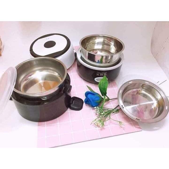 Hộp cơm - cặp lồng ủ cơm cắm điện 3 tầng