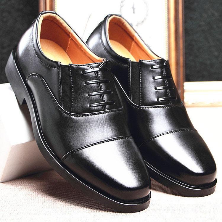 Giày tây nam công sở kiểu giả dây đế cao su được khâu chắc chắn đế cao 4cm