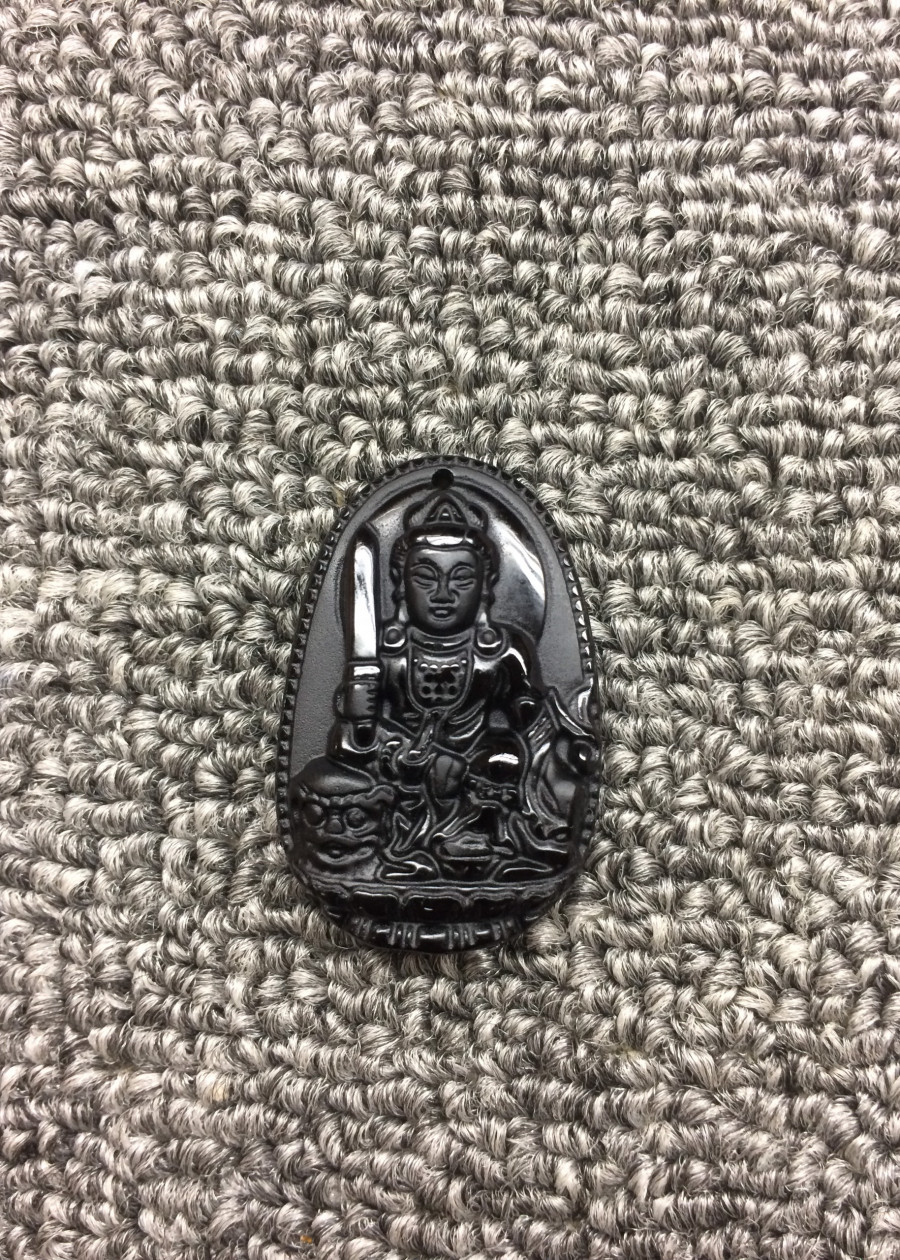 Phật Bản Mệnh Văn Thù Bồ Tát Obsidian núi lửa