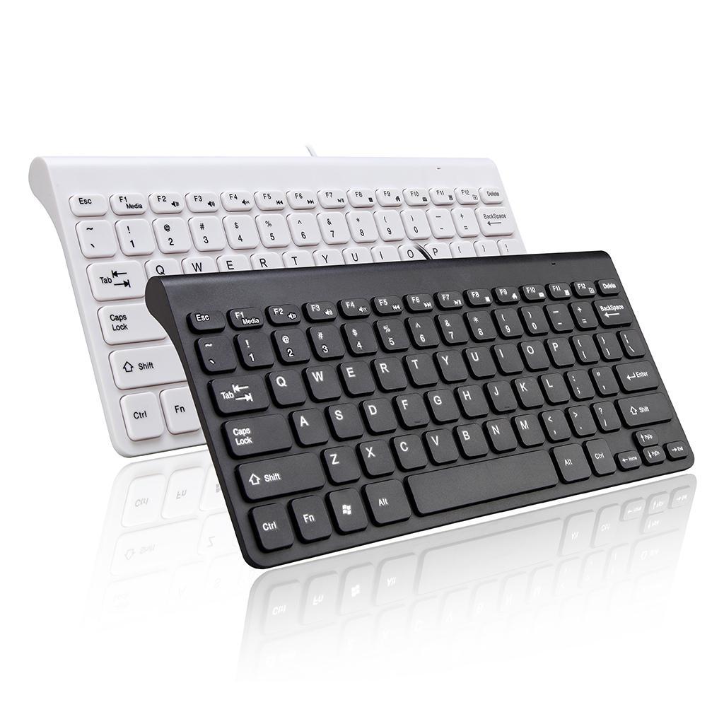 Wired 78 Key Keyboard Mouse Combo with 1.3meter Cable for Home Office White
