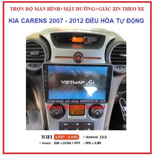 Bộ Màn hình cảm ứng DVD Androi gắn xe KIA CARENS đời 2007-2012 ĐIỀU HÒA TỰ ĐỘNG có dưỡng kèm giắc zin màn Android 9inch.