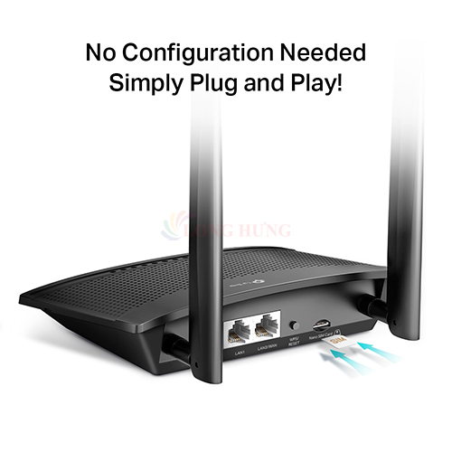 Thiết bị định tuyến mạng không dây TP-Link Router Wi-Fi 4G LTE chuẩn N 300 Mbps TL-MR100 - Hàng chính hãng
