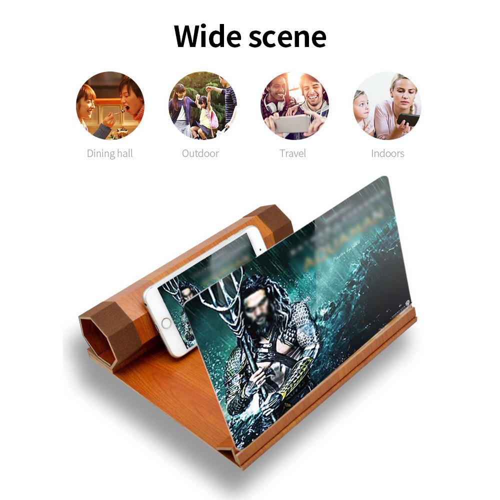 Màn hình điện thoại di động 12 inch Tạo tác 3D Chiếu hiệu ứng điện ảnh Màn hình điện thoại Phóng to