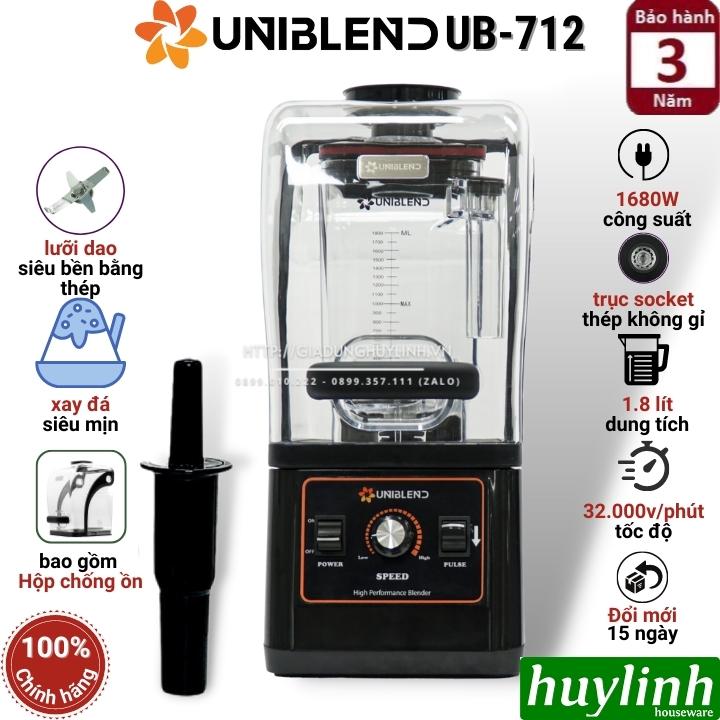 Máy xay sinh tố công nghiệp Uniblend UB-712 - Bao gồm hộp chống ồn - Hàng chính hãng
