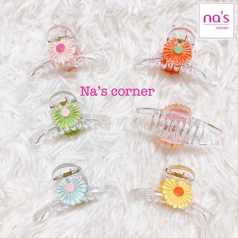 Kẹp gắp đỉnh tóc gấp nửa tóc càng cua 8 răng nhựa trong nhiều hoạ tiết đáng yêu