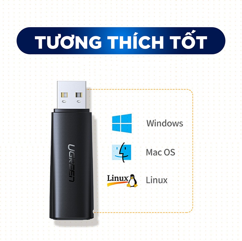 Đầu đọc thẻ SD/TF chuẩn USB 2.0 UGREEN CM180 60721 - Hàng chính hãng