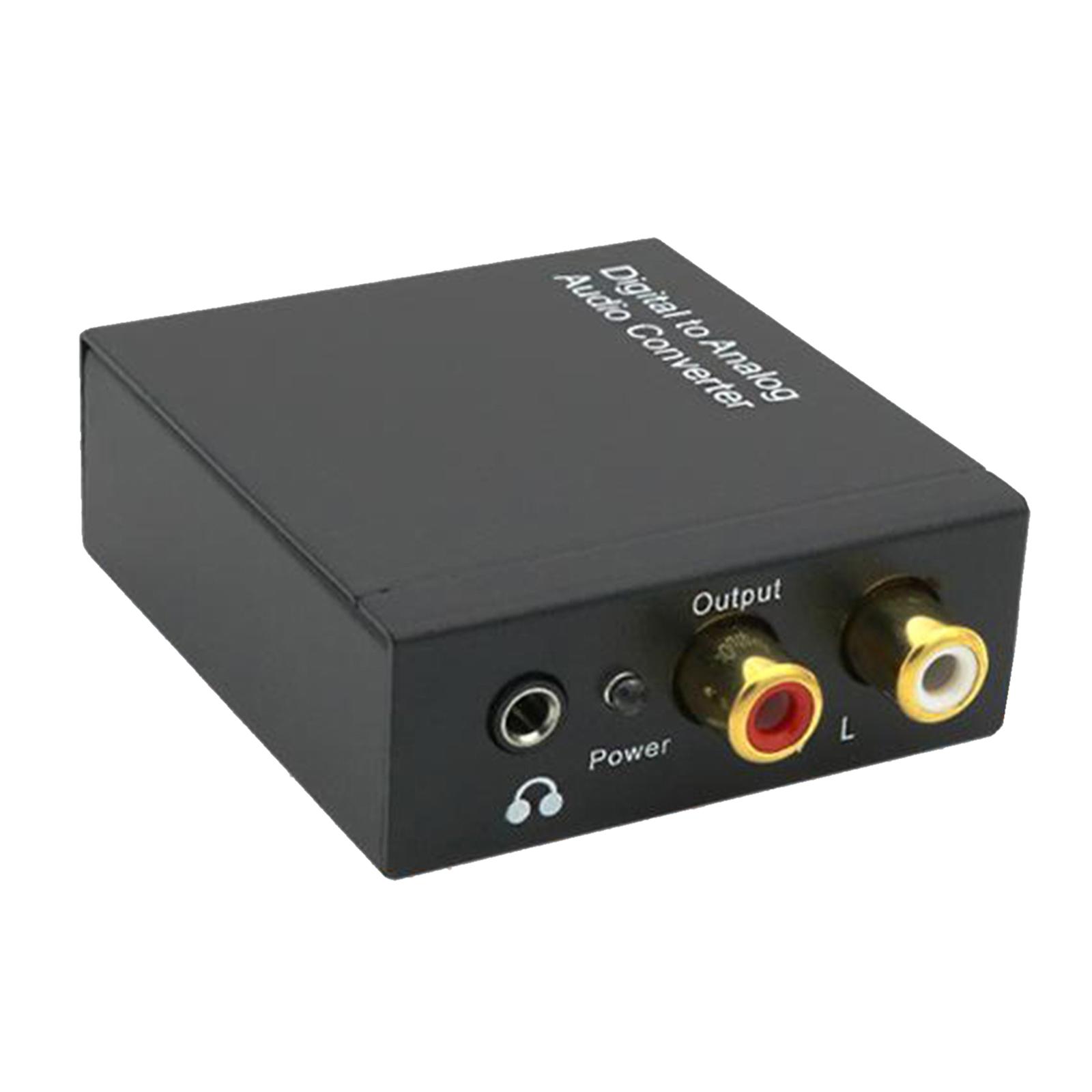 192KHz Digital to Analog Audio Converter DAC Digital SPDIF Optical to Analog L/R RCA Converter Toslink Optical to 3.5mm Jack Adapter for HD DVD PS4