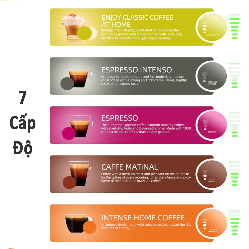 Máy pha cà phê HiBREW H2B phiên bản 5 in 1 đa năng, mini pha cafe espresso, viên nén nespresso, nescafe dolcegusto, Kcup hoặc túi ESE POD gia đình, hàng chính hãng