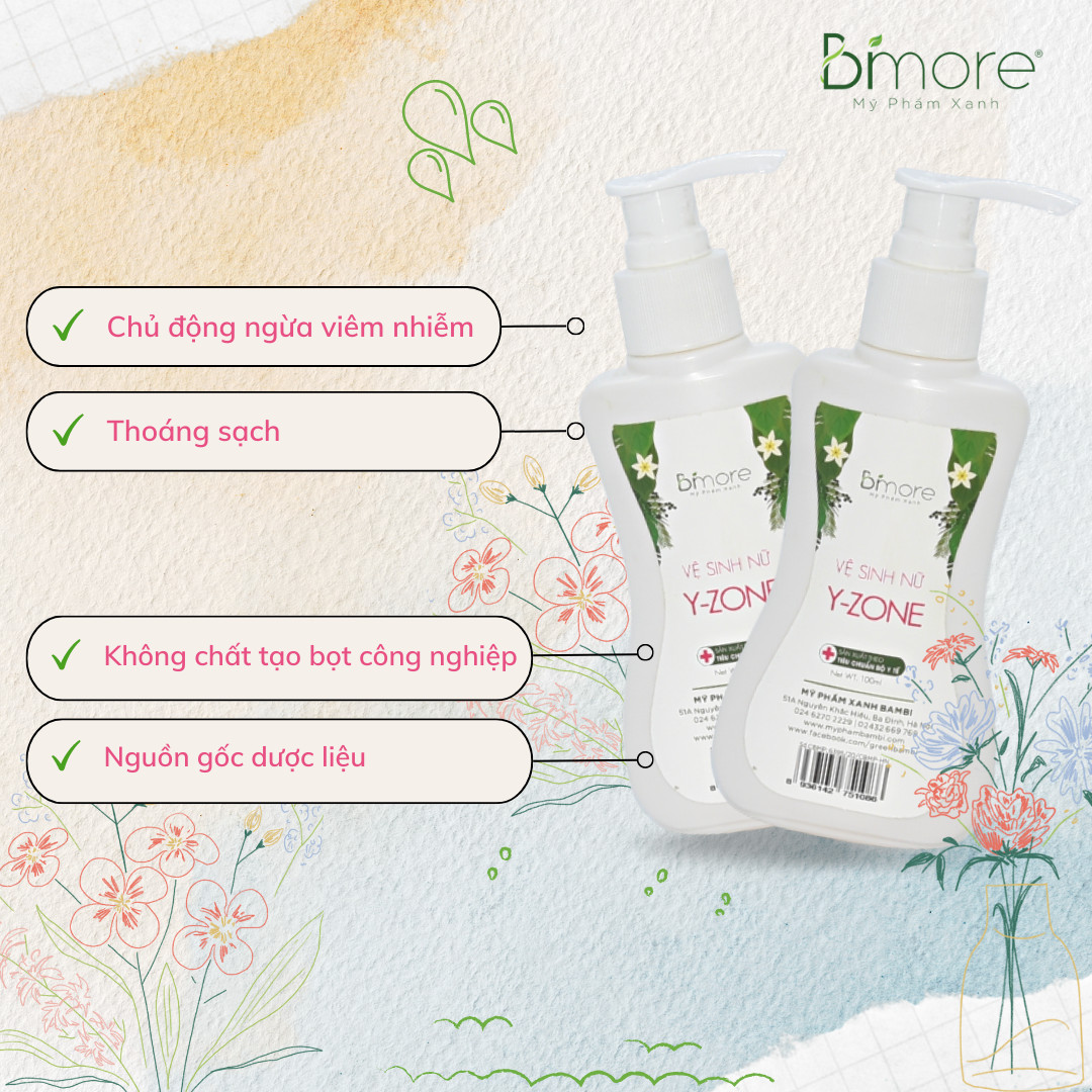 Hình ảnh Vệ Sinh Nữ Y Zone Bimore Cân Bằng Ph , Ngăn Ngừa Mùi Hôi Và Tránh Viêm Nhiễm 100ml