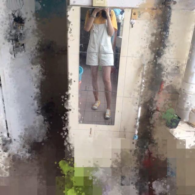 Yếm quần nữ kaki trắng túi trước ulzzang hàn quốc