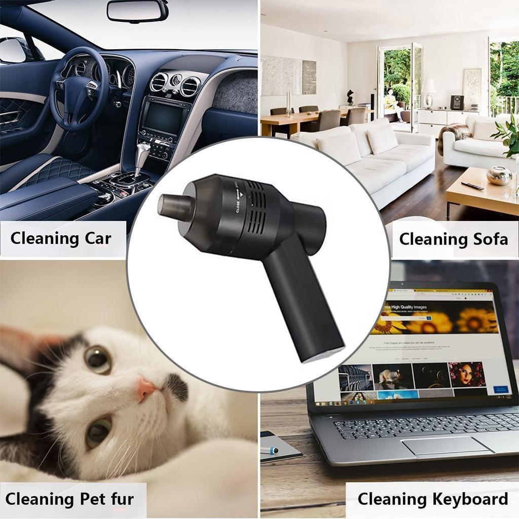 Mini USB Electric Vacuum Cleaner Kit Computer Keyboard Vacuum Sweeper Black
