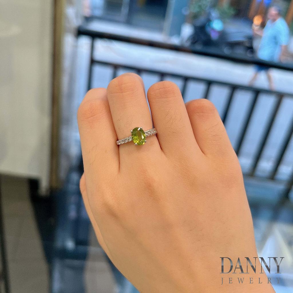 Nhẫn Nữ Danny Jewelry Bạc 925 Xi Rhodium Đá Peridot & CZ N0101