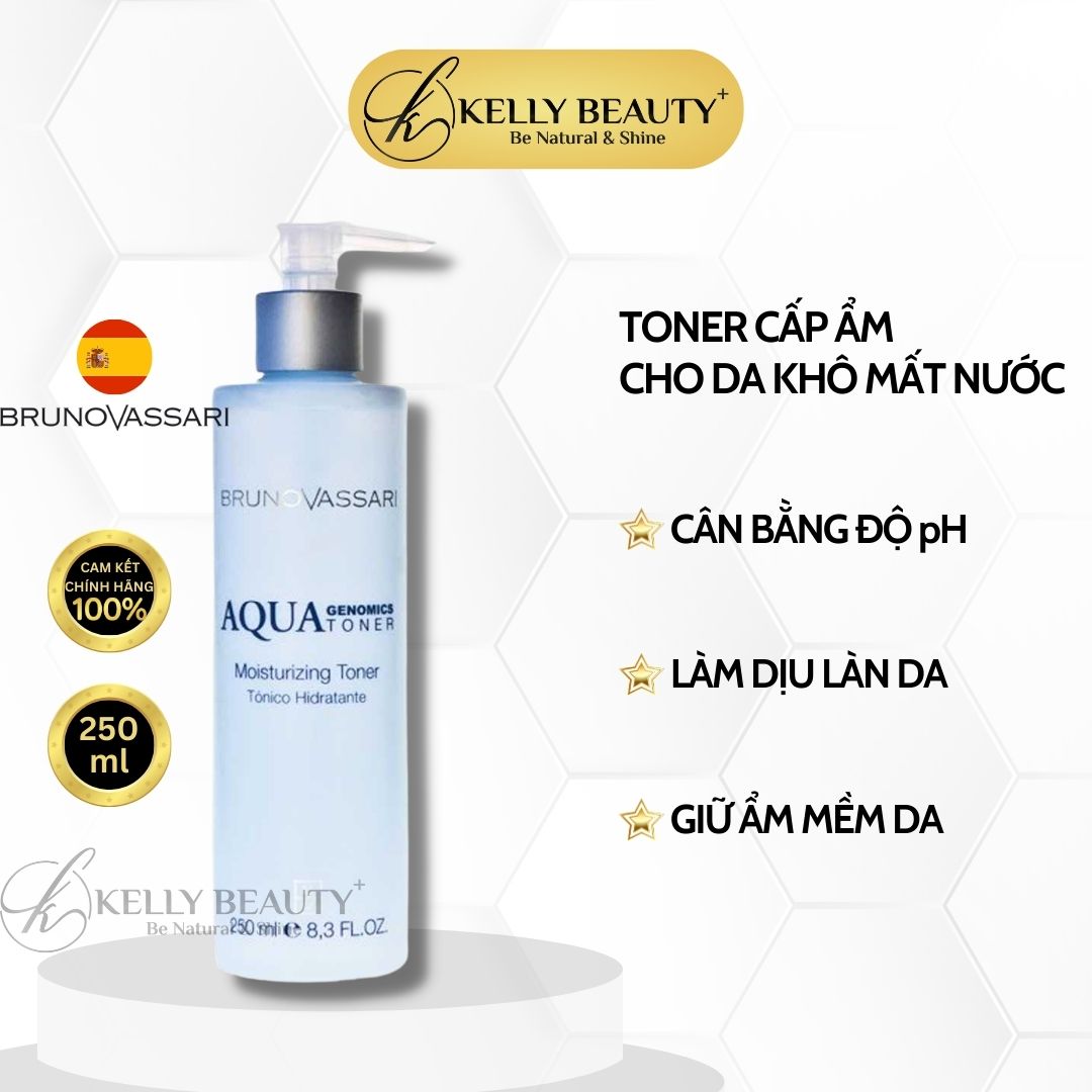 Toner Cấp Ẩm Cho Da Khô Mất Nước Aqua Genomics Moisturizing Toner | Bruno Vassari