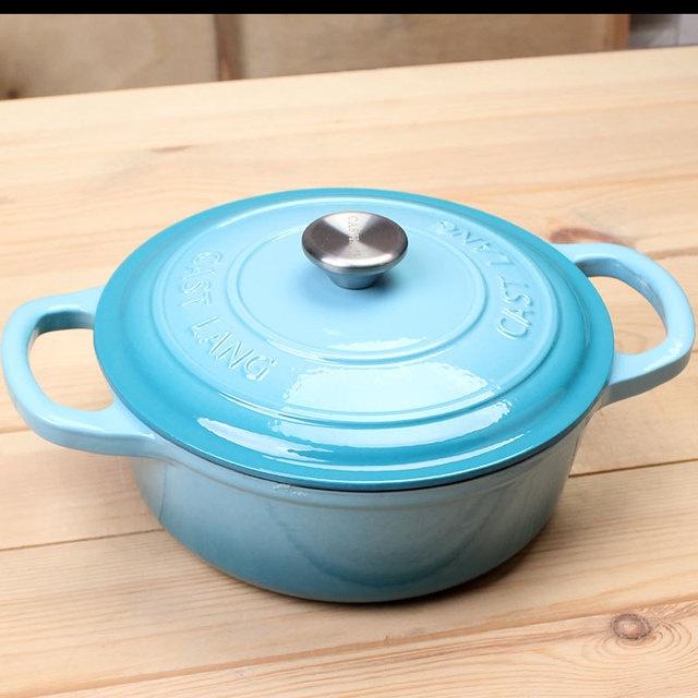Nồi gang phủ gốm tráng men sâu lòng size 25cm và 18cm