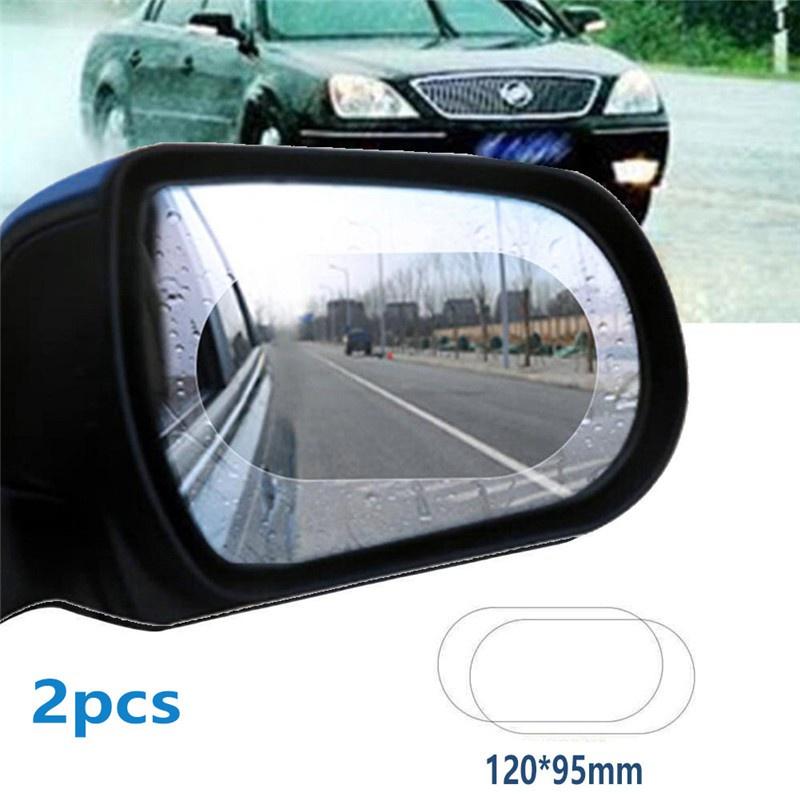 2 Miếng Dán Kính Chiếu Hậu Xe Hơi Chống Sương Mù Chống Nước 14.5x10cm