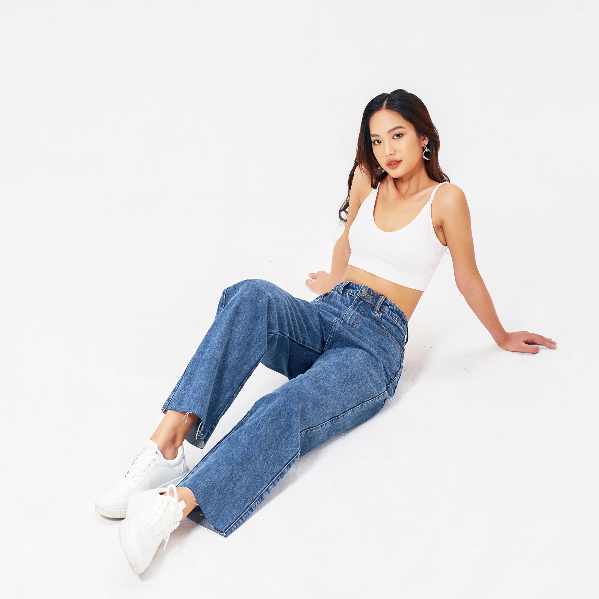 Quần Ống Rộng Sapphire Blue Aaa Jeans