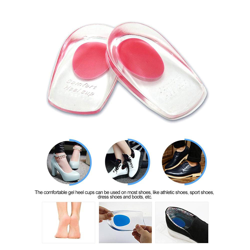 Cặp đế lót giày silicone- mềm chống trơn trợt, giảm đau chân, nâng niu bàn chân phụ nữ- Màu đỏ