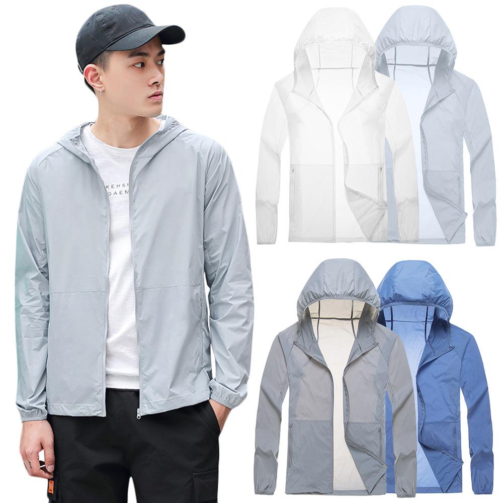Áo khoác chống nắng cho nam giới Chống tia cực tím Khô nhanh Mỏng thoáng khí Nhẹ không thấm nước
