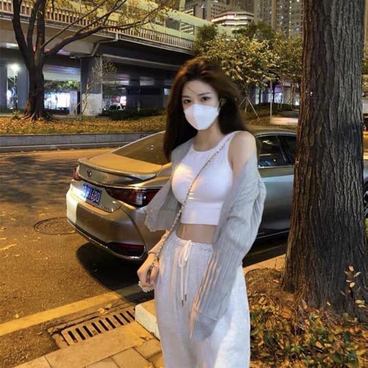 ÁO CROPTOP 3 LỖ CHẤT COTTON ĐẸP CÓ MÚT NGỰC