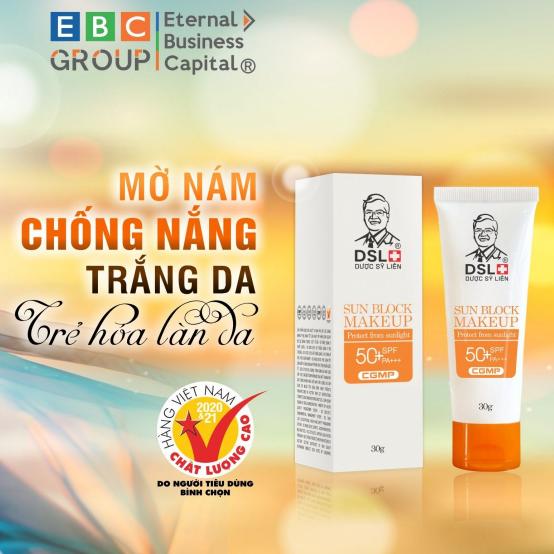 Kem chống nắng SUN BLOCK MAKEUP 30g chiết xuất thiên nhiên mờ nám trắng da trẻ hóa làn da