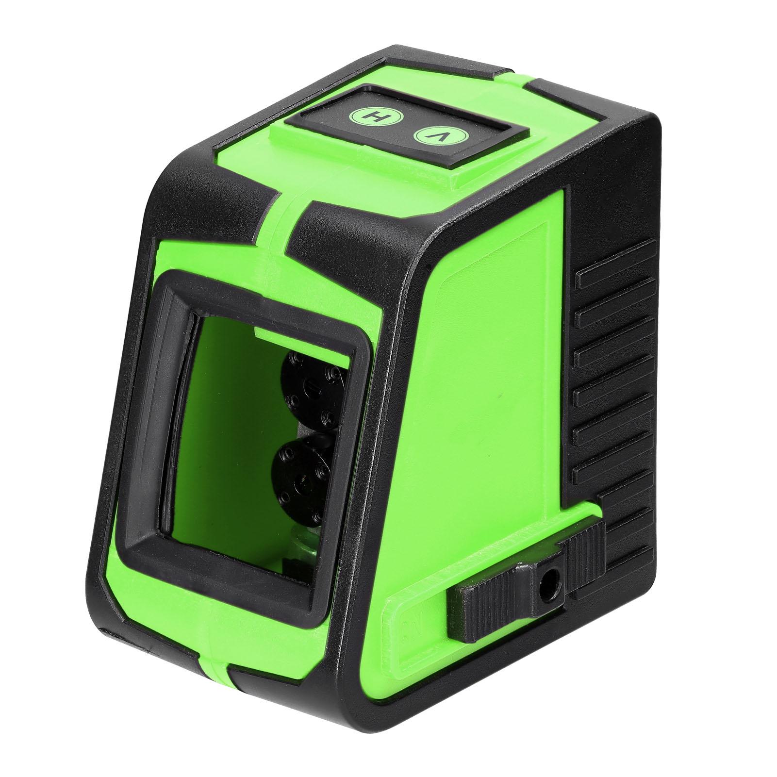Multifunctional 2 Lines Laser Level Large Window Leveling Tool with 3° Self-leveling and Sound Light Alarm Function