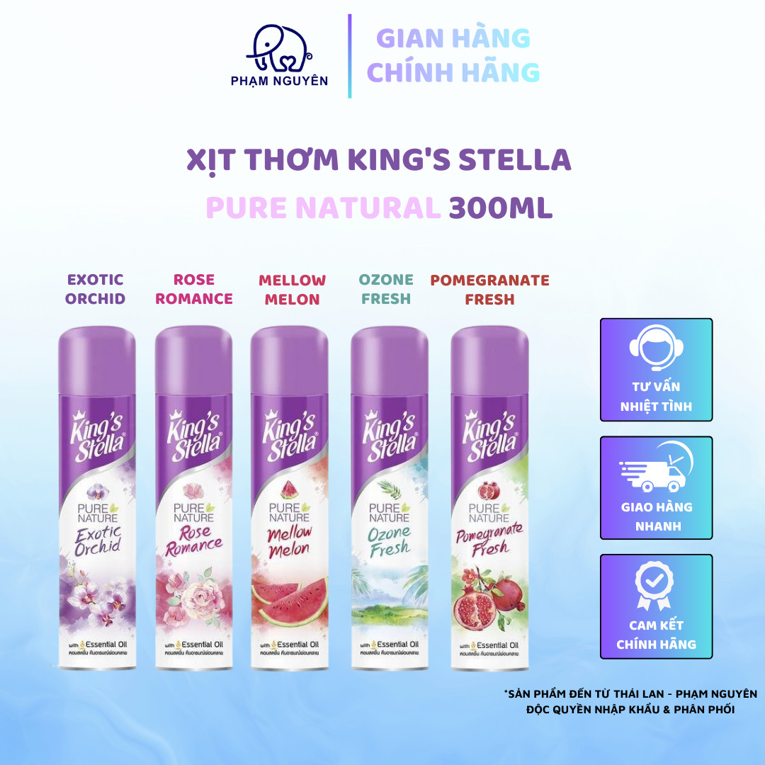 Xịt phòng King's Stella Pure Nature 300ml