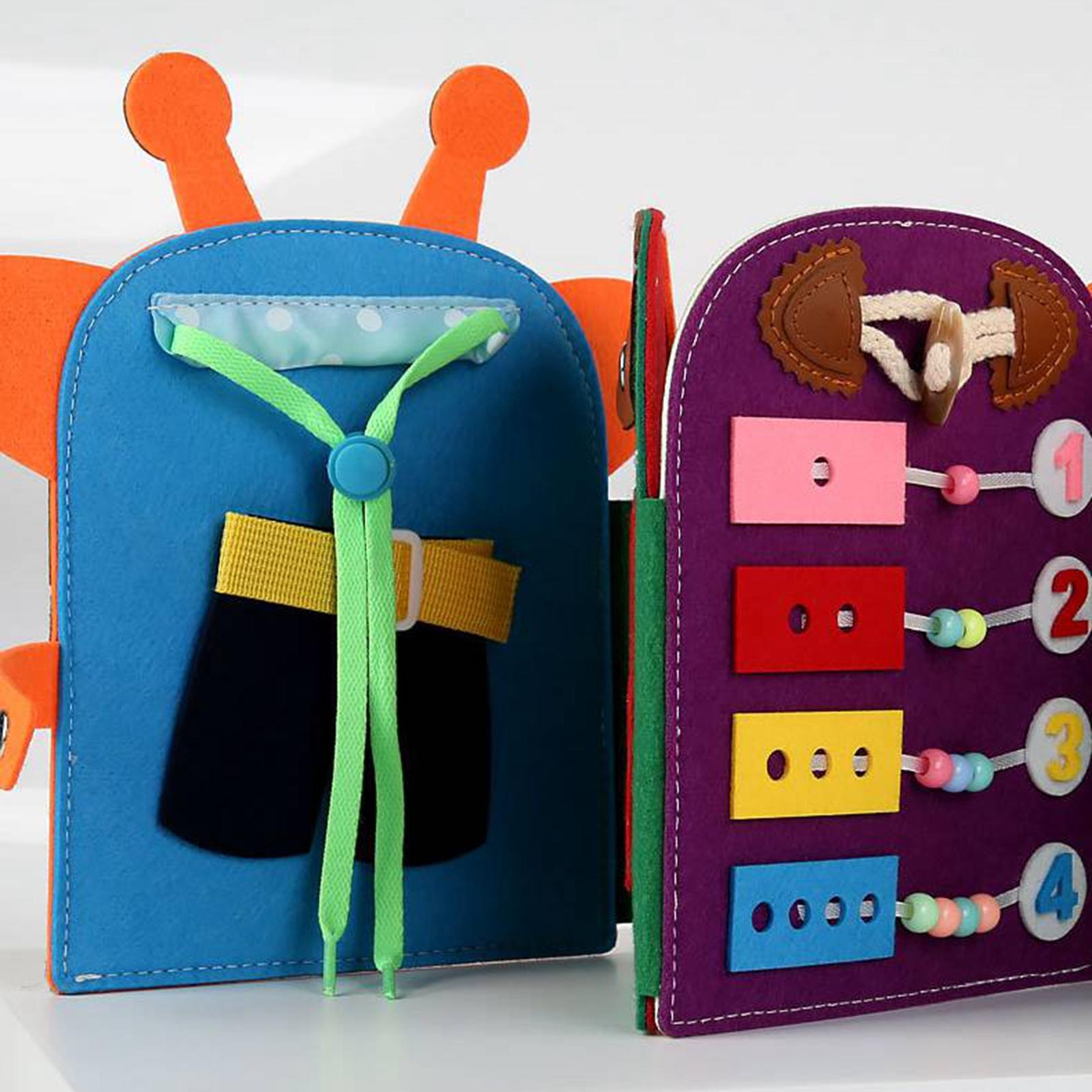 Montessori Busy Board Learning Activity Toy Sensory Board for Preschool Kids