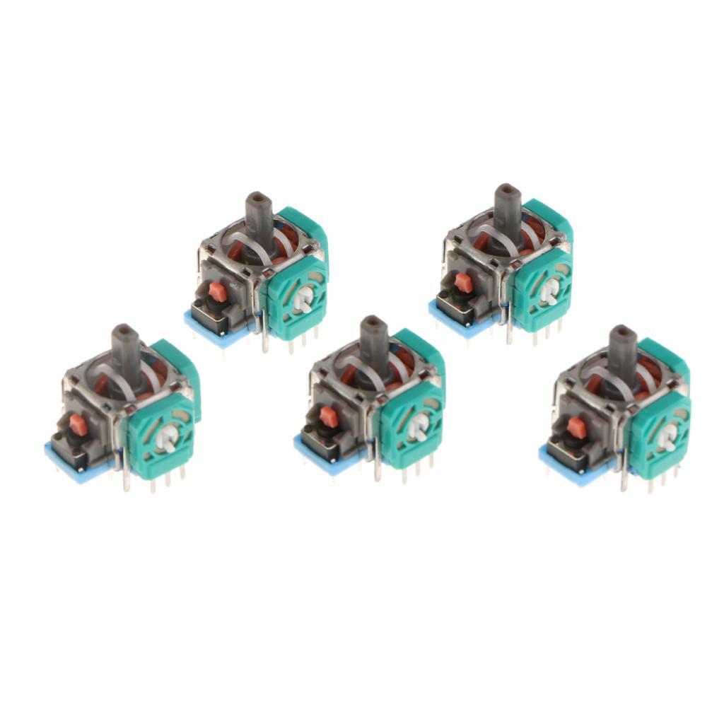 5 Pieces 3D Analog Joystick Wireless Controller Rocker for Blue