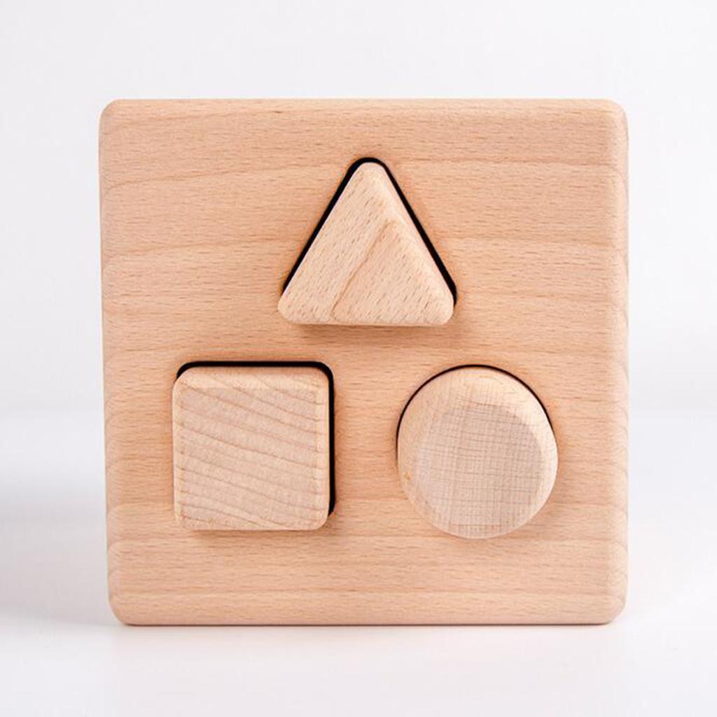 Wooden Shape Sorter Box - Baby Geometric Building Block Sorting & Matching Game Toys Early Shapes Cognitive Learning