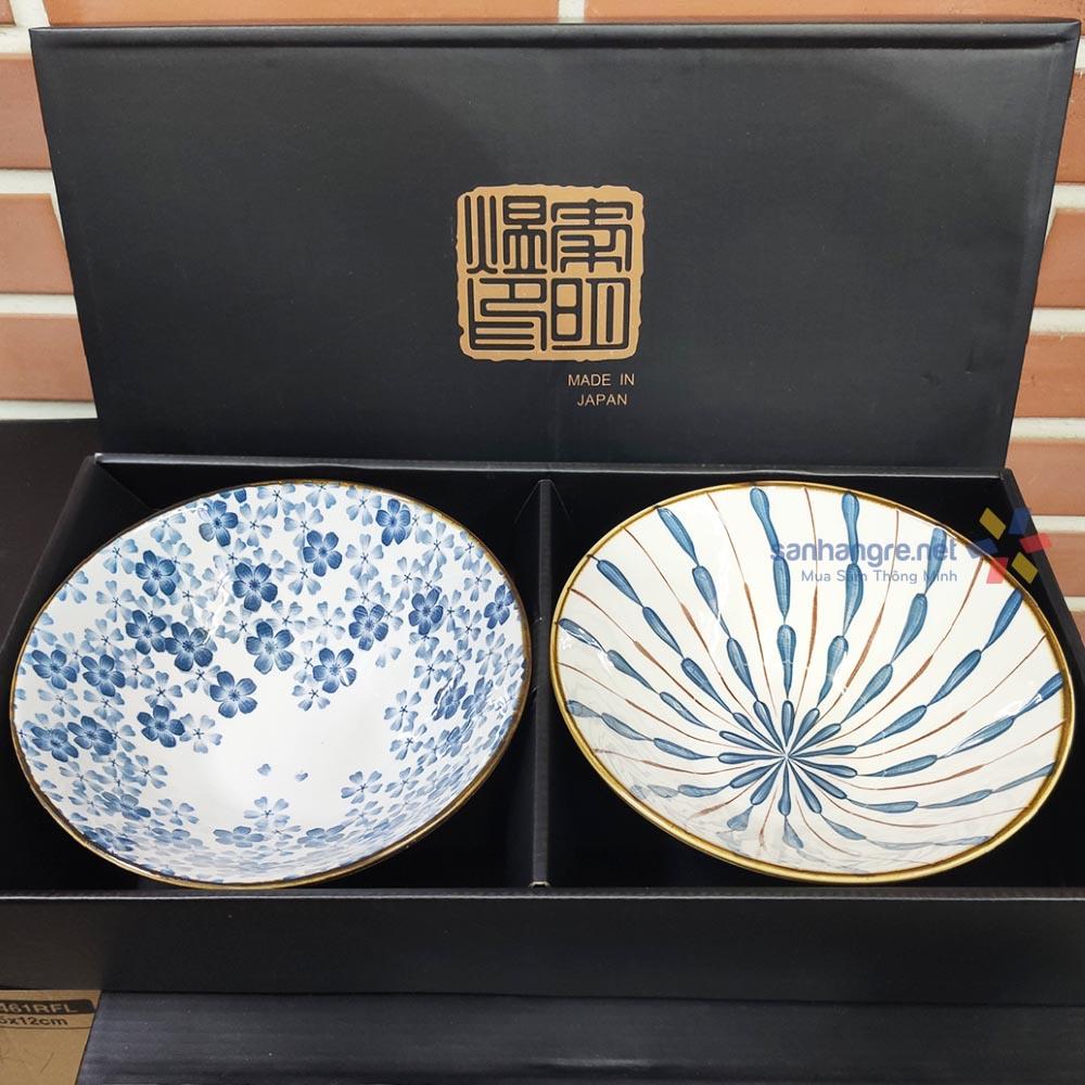 Bộ 2 tô gốm sứ tráng men Nhật Bản - Made in Japan