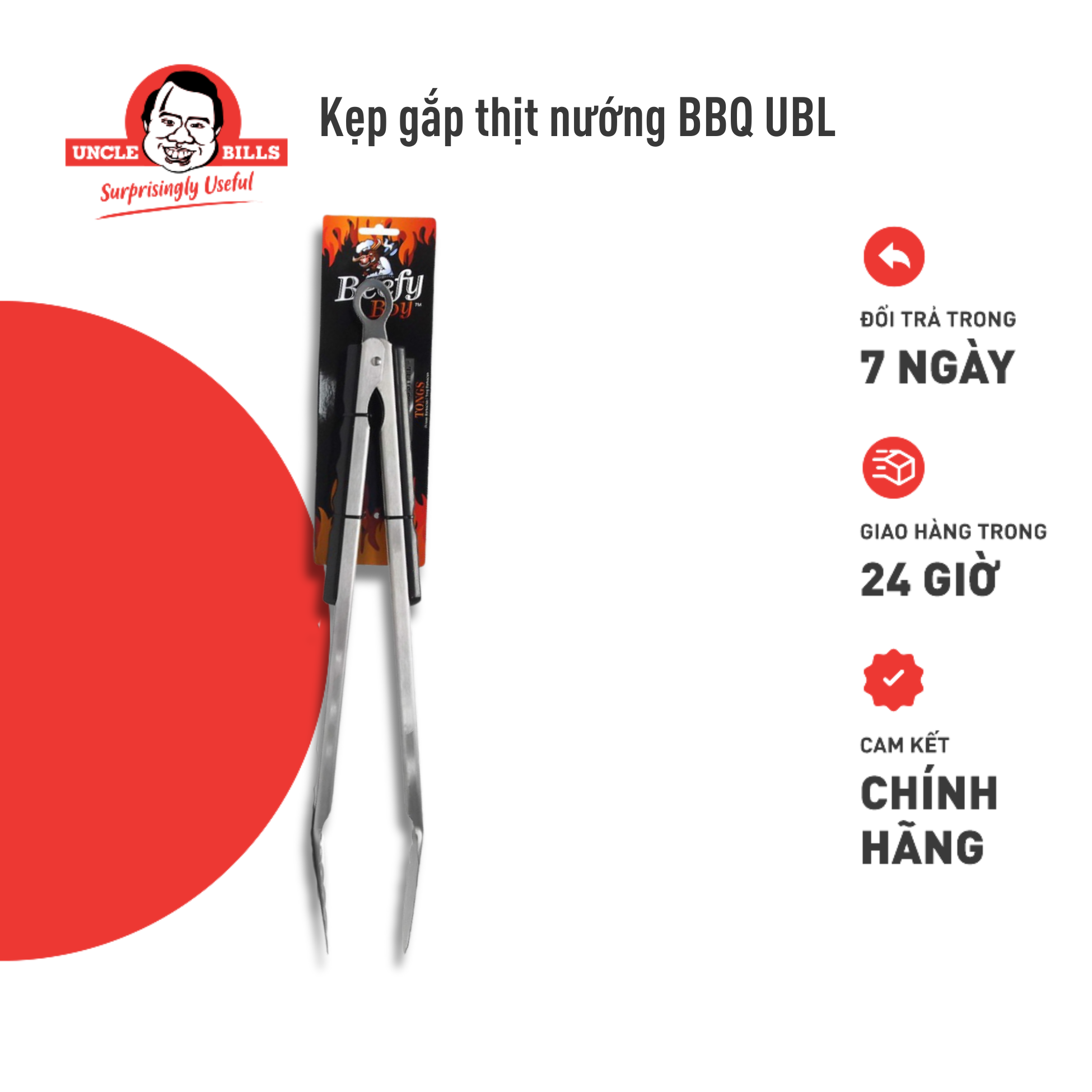 Kẹp gắp đồ nướng BBQ 49cm Uncle Bills OB0186