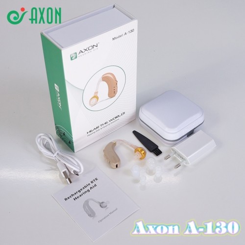 Máy trợ thính không dây pin sạc Axon A-130 - Tặng kèm hộp đựng