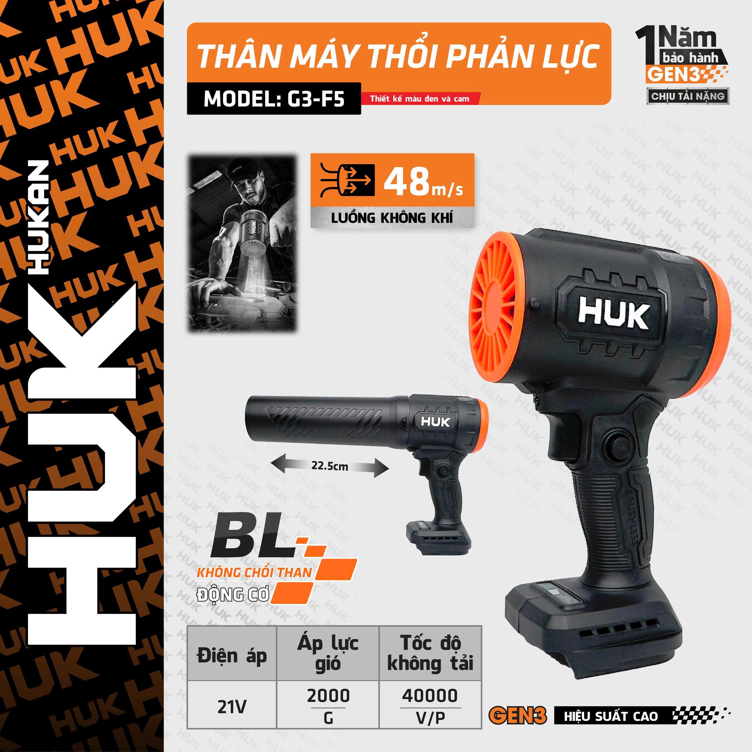 THÂN MÁY THỔI PHẢN LỰC  BODY G3-F5 HUKAN -HÀNG CHÍNH HÃNG