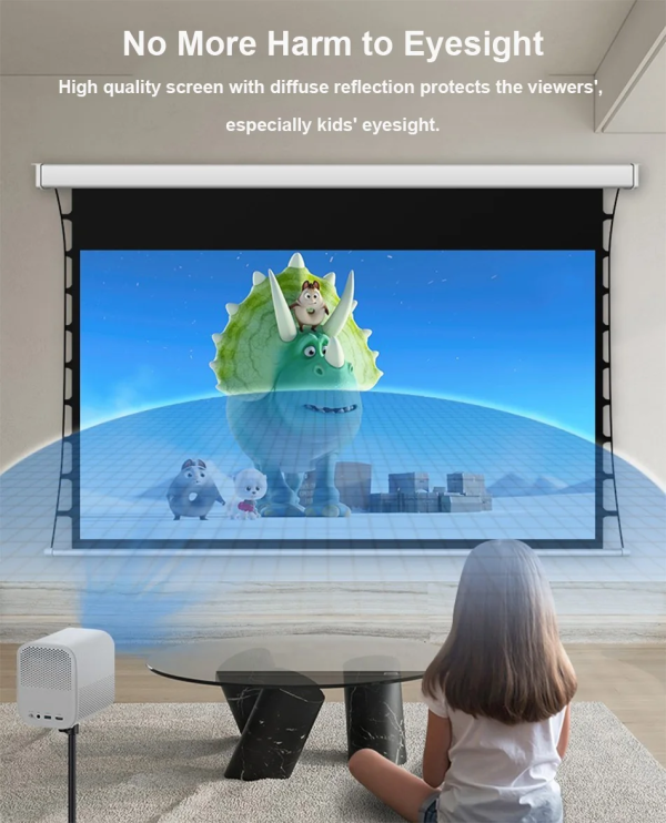 Màn chiếu điện căng dây Tab Tension Eco Apollo tỉ lệ 16:9 Kích thước 92 inch đến 150 inch - Hàng nhập khẩu