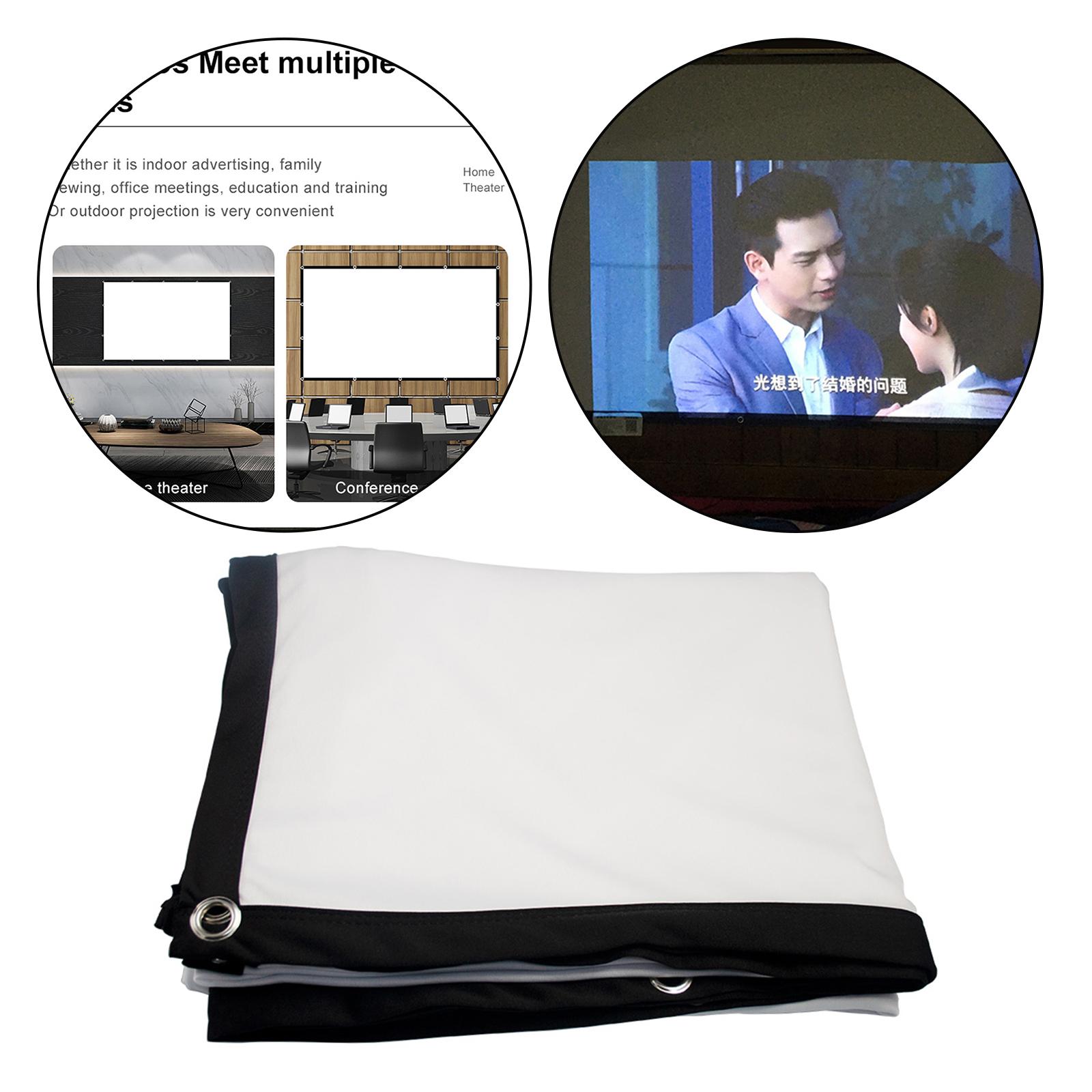 Projector Screen Movie Display Screen 16:9 HD Foldable for Party