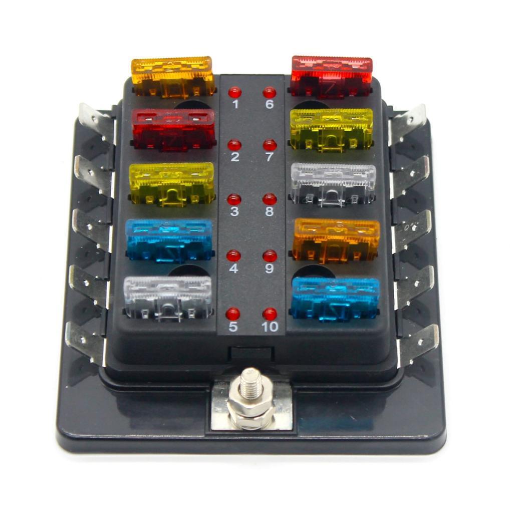 Car Motorcycle Marine Boat Fuse Box Holder Block