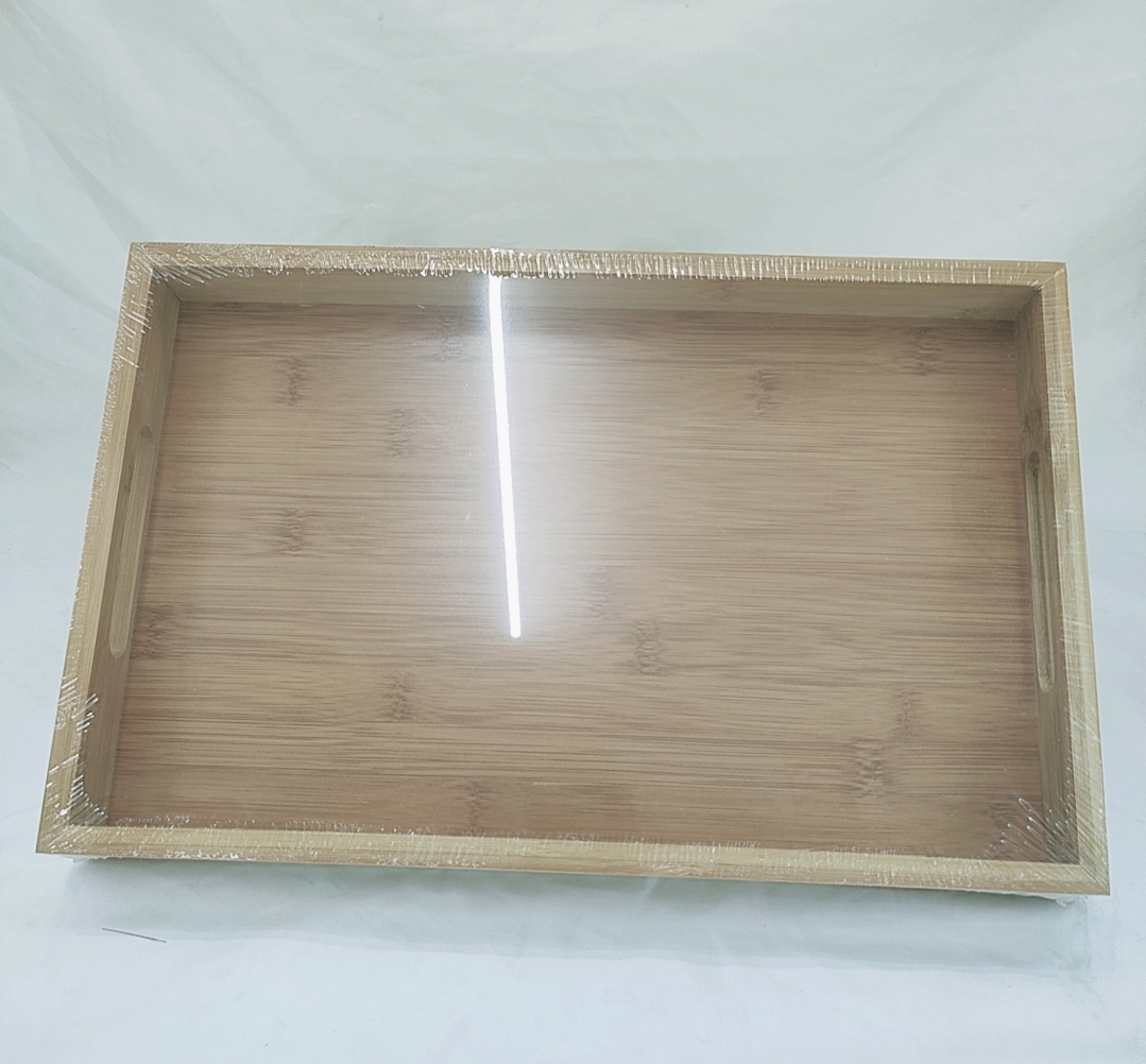 KHAY TRE PHONG CÁCH NHẬT ĐẶT BỘ TRÀ HOẶC BỘ BÌNH CỐC HÌNH CHỮ NHẬT