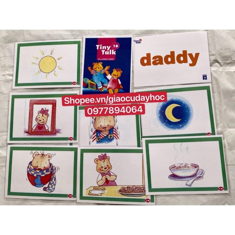 Flashcards Tiny Talk 1A-1B ( khổ A5 - ép plastic bền đẹp )