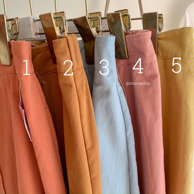 Chân váy dáng dài kaki