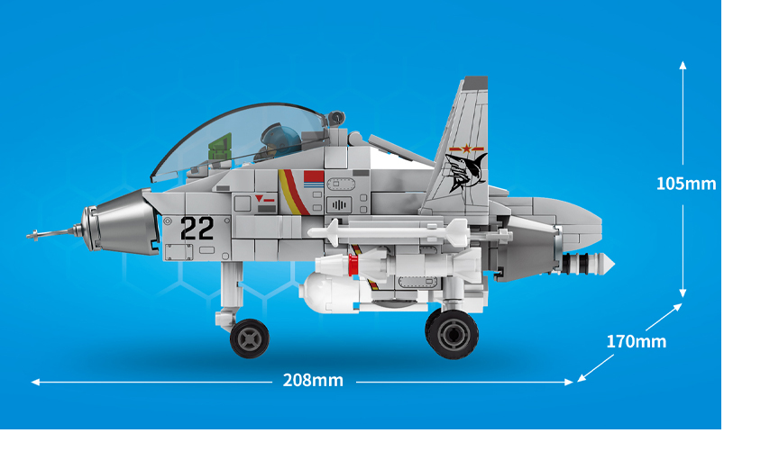Đồ Chơi Lắp Ghép Xếp Hình Máy Bay Chiến Đấu Flying Shark – SEMBO 202037