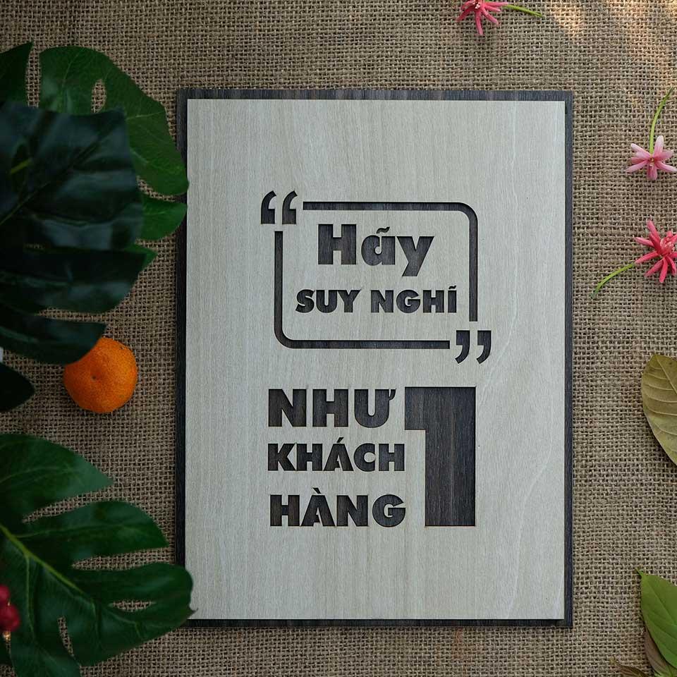 Tranh tạo động lực TBIG015 - Hãy suy nghĩ như một khách hàng️️