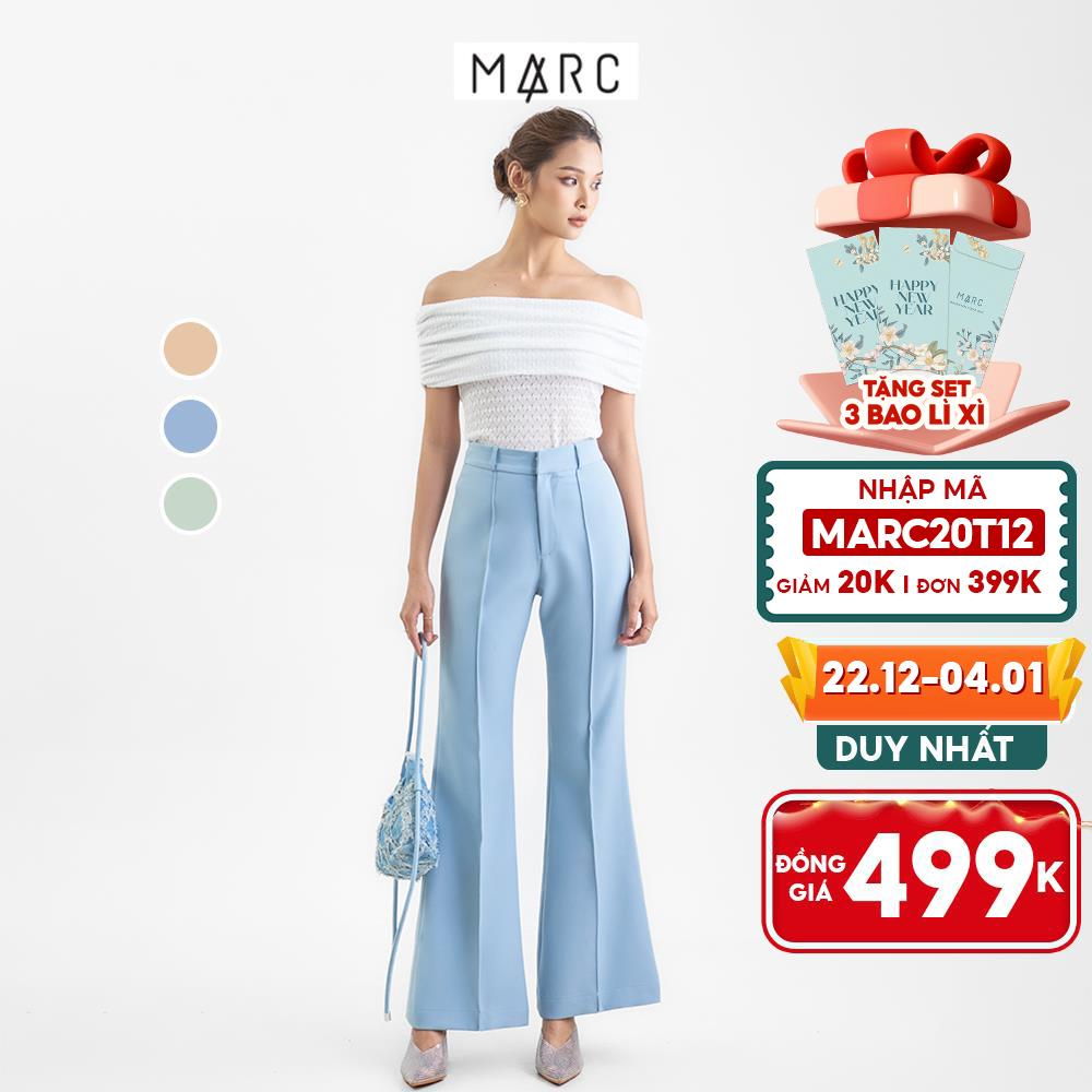 Quần ống loe nữ MARC FASHION xếp li trước FASH110922