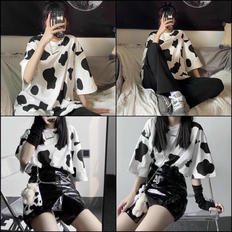 Áo thun bò sữa form rộng giấu quần siêu hot mới về