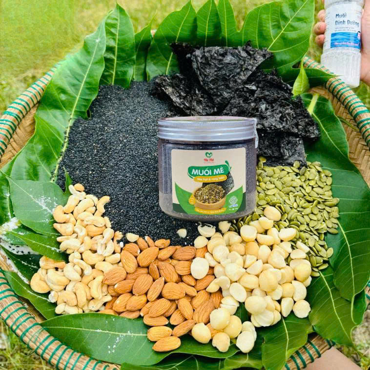 Muối Mè Mix Hạt Dinh Dưỡng Và Rong Biển Mẹ Mít Hộp 200g - Ăn Chay, Ăn Kiêng, Mẹ Bầu, Healthy, Giòn Béo Bổ Dưỡng, Gia Vị Chấm Các Món Rau Luộc