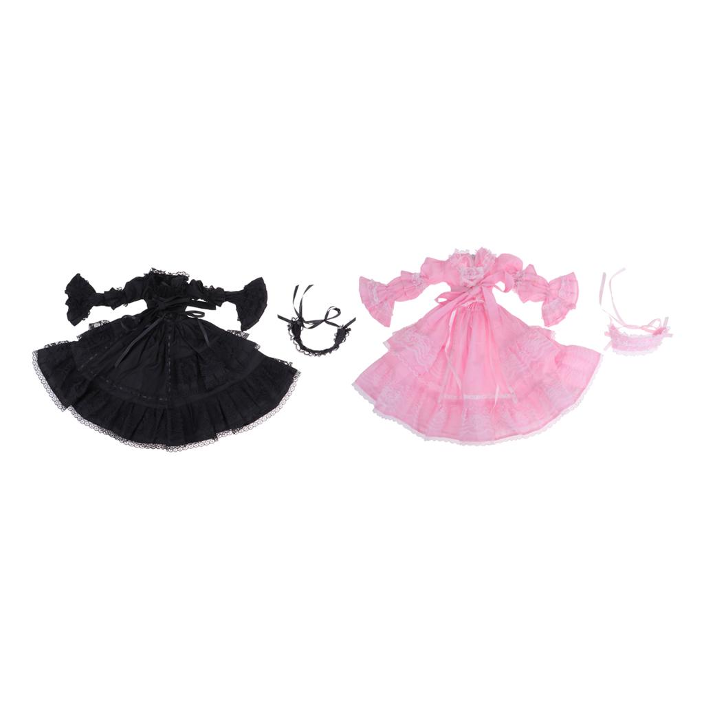 Adorable Princess Dress With Headdress For 1/3 Night Lolita Girl Dolls