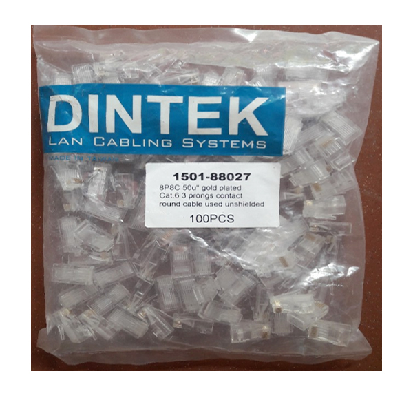 Đầu bấm mạng Cat6 DinTek 1501-88027 - Hàng chính hãng